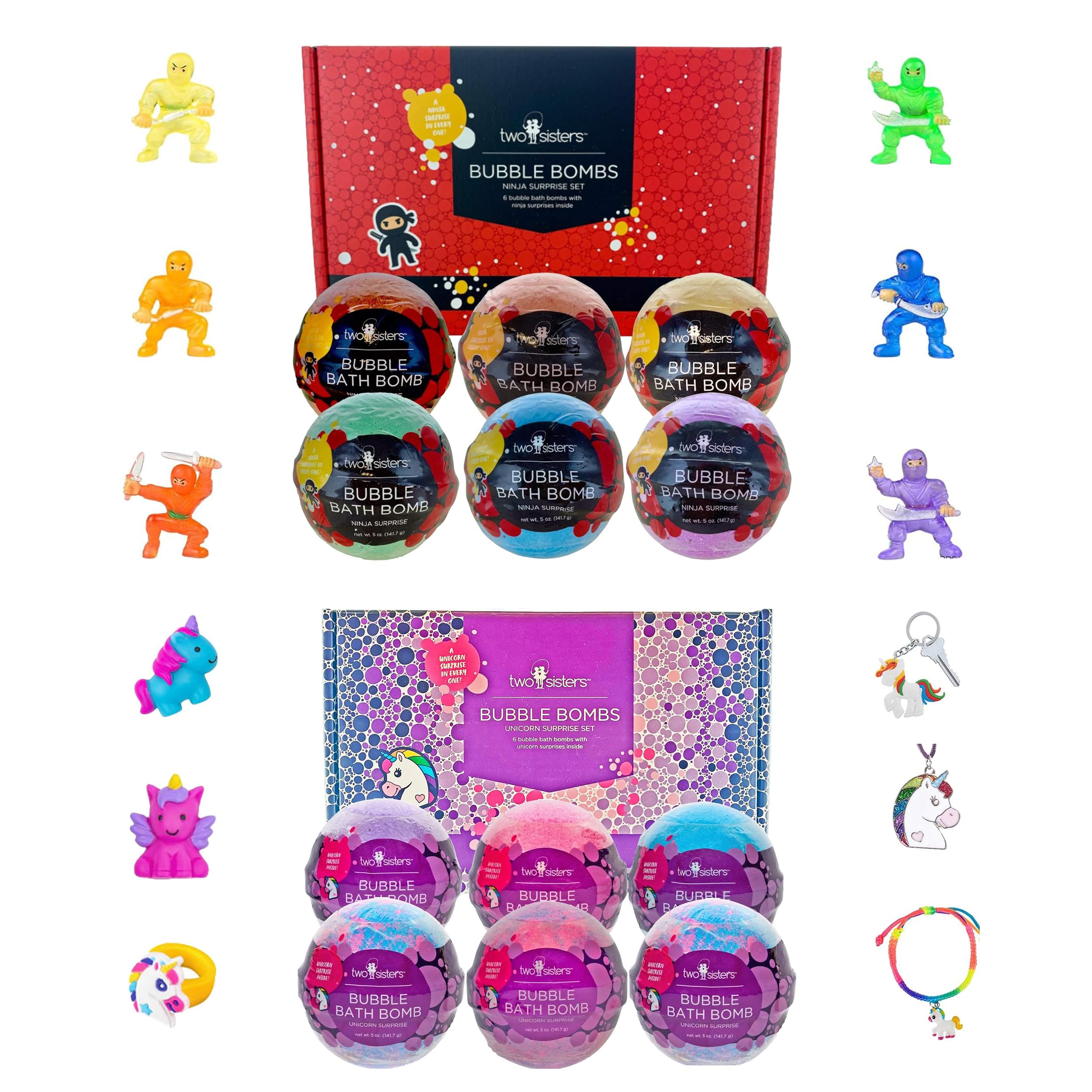 Amazon.com: Bath Bombs for Kids with Surprise Ninja and Unicorn